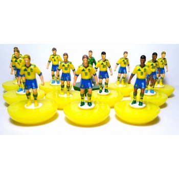 Subbuteo Andrew Table Soccer Sweden 2021 National Team on Classic Hasbro Bases